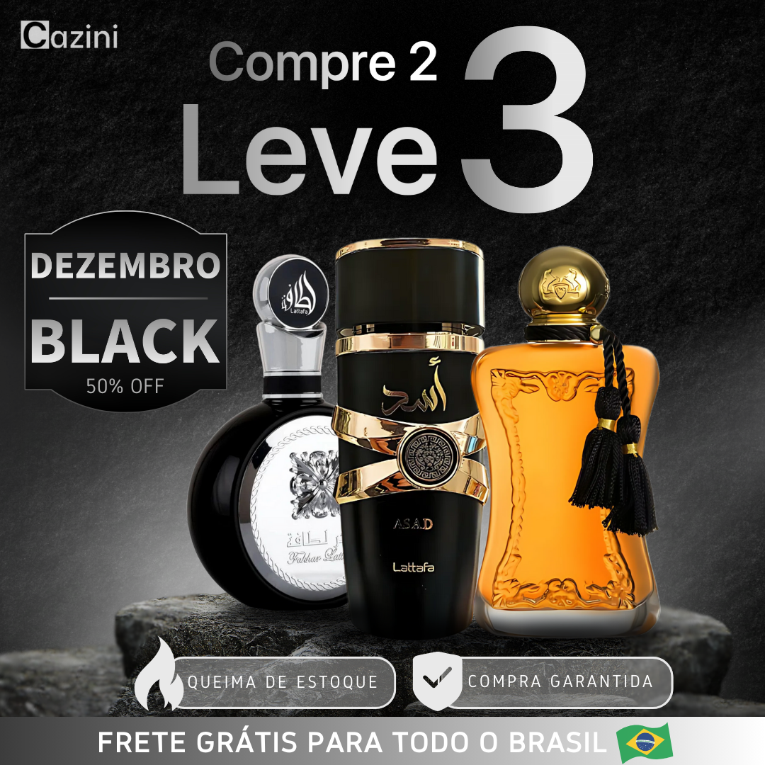 PROMOÇÃO COMPRE 1 LEVE 3 - Lattafa Fakhar, SAFANAD e Asad Lattafa - Oferta De Natal - 100ml