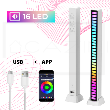 Barra de Luz MusicLight com Luz de LED que Segue a Batida da Música
