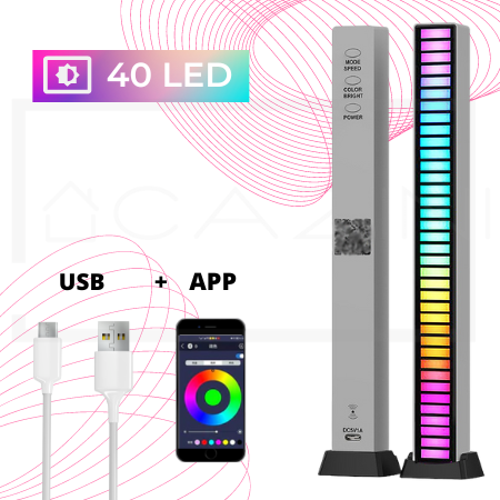 Barra de Luz MusicLight com Luz de LED que Segue a Batida da Música