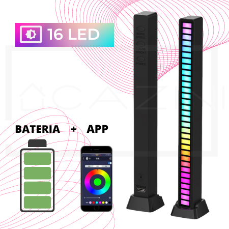 Barra de Luz MusicLight com Luz de LED que Segue a Batida da Música