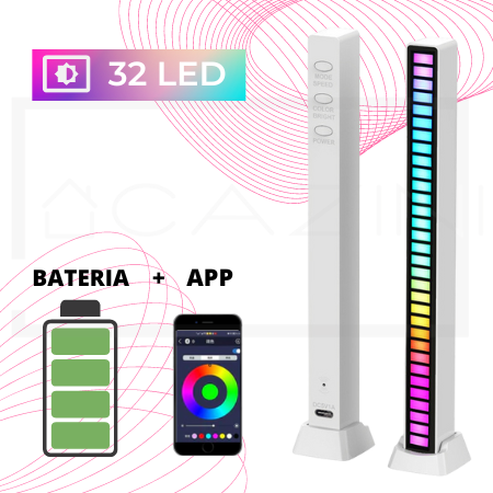 Barra de Luz MusicLight com Luz de LED que Segue a Batida da Música