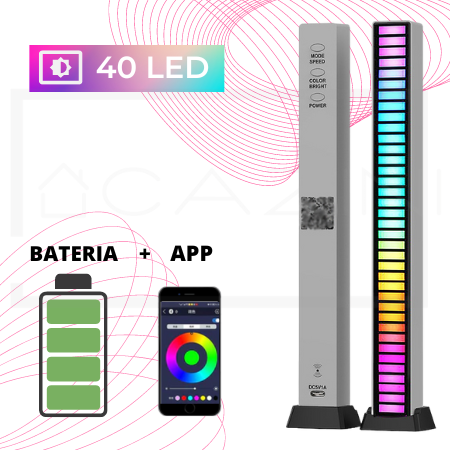 Barra de Luz MusicLight com Luz de LED que Segue a Batida da Música