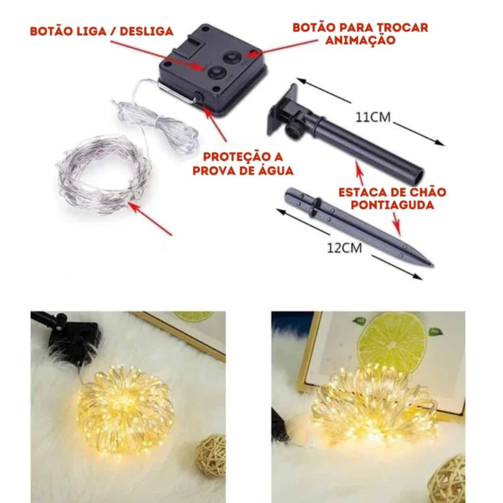 Pisca Pisca LED EconomyLight com Energia Solar