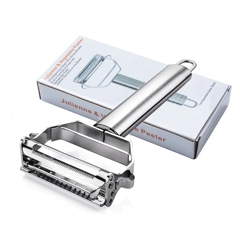 Descascador 4 em 1 Easy Peeling Multifuncional em Aço Inox, Frete Grátis + Brinde Especial
