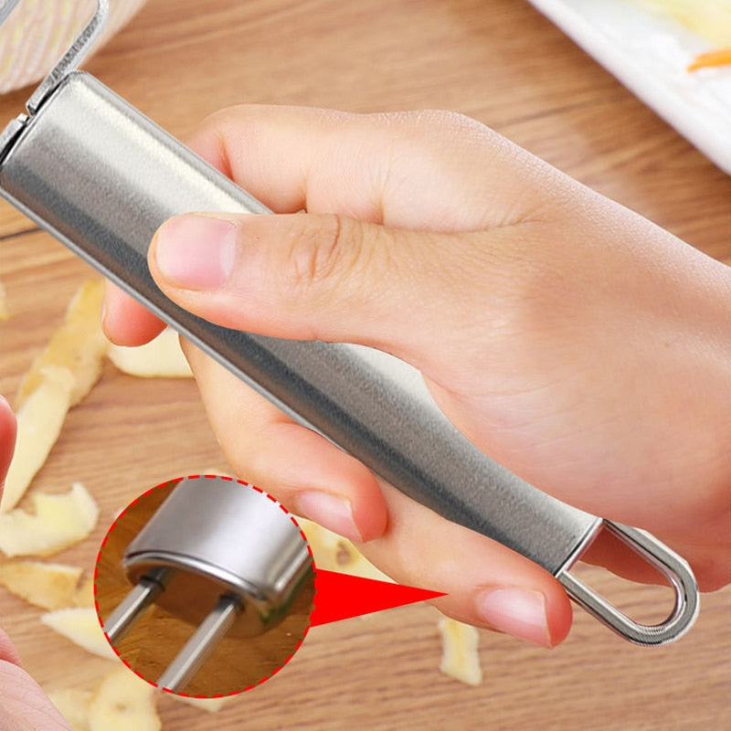 Descascador 4 em 1 Easy Peeling Multifuncional em Aço Inox, Frete Grátis + Brinde Especial