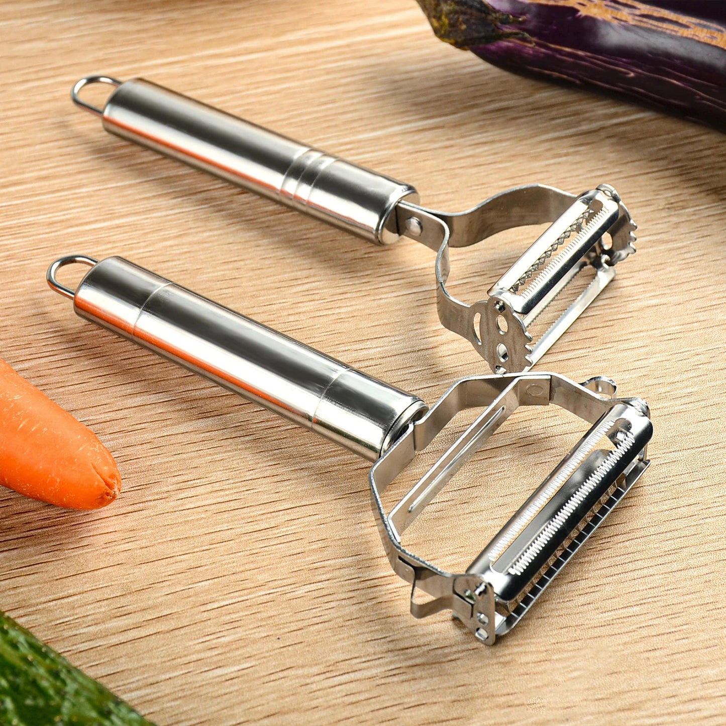 Descascador 4 em 1 Easy Peeling Multifuncional em Aço Inox, Frete Grátis + Brinde Especial