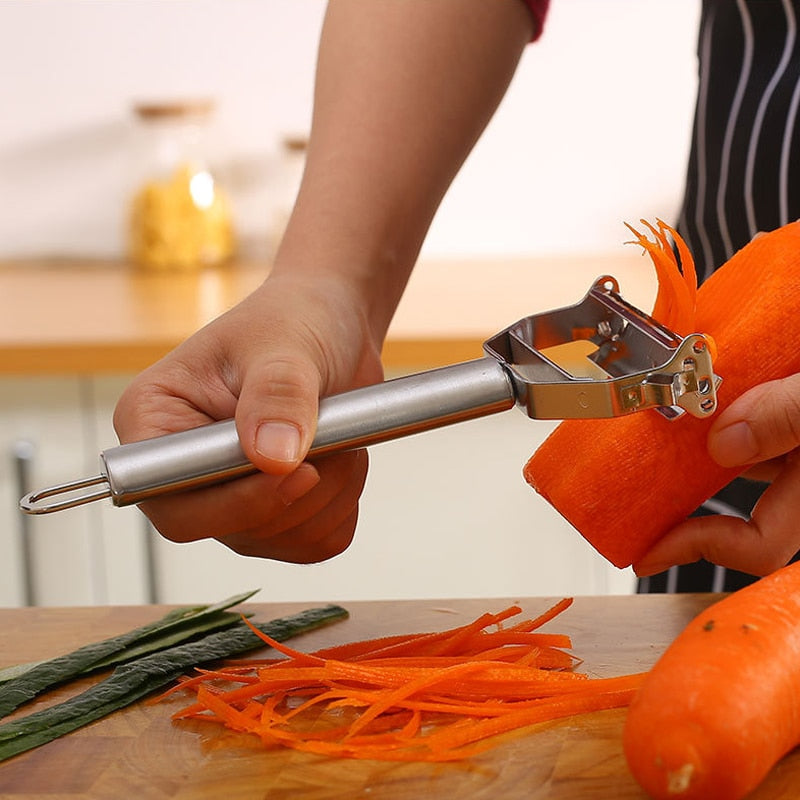 Descascador 4 em 1 Easy Peeling Multifuncional em Aço Inox, Frete Grátis + Brinde Especial