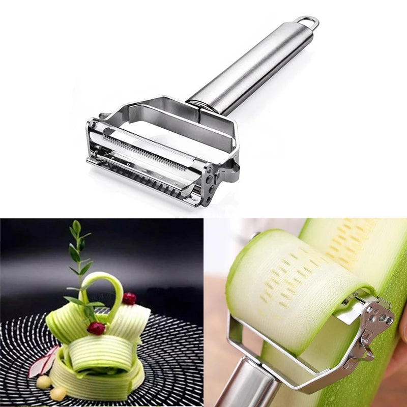 Descascador 4 em 1 Easy Peeling Multifuncional em Aço Inox, Frete Grátis + Brinde Especial