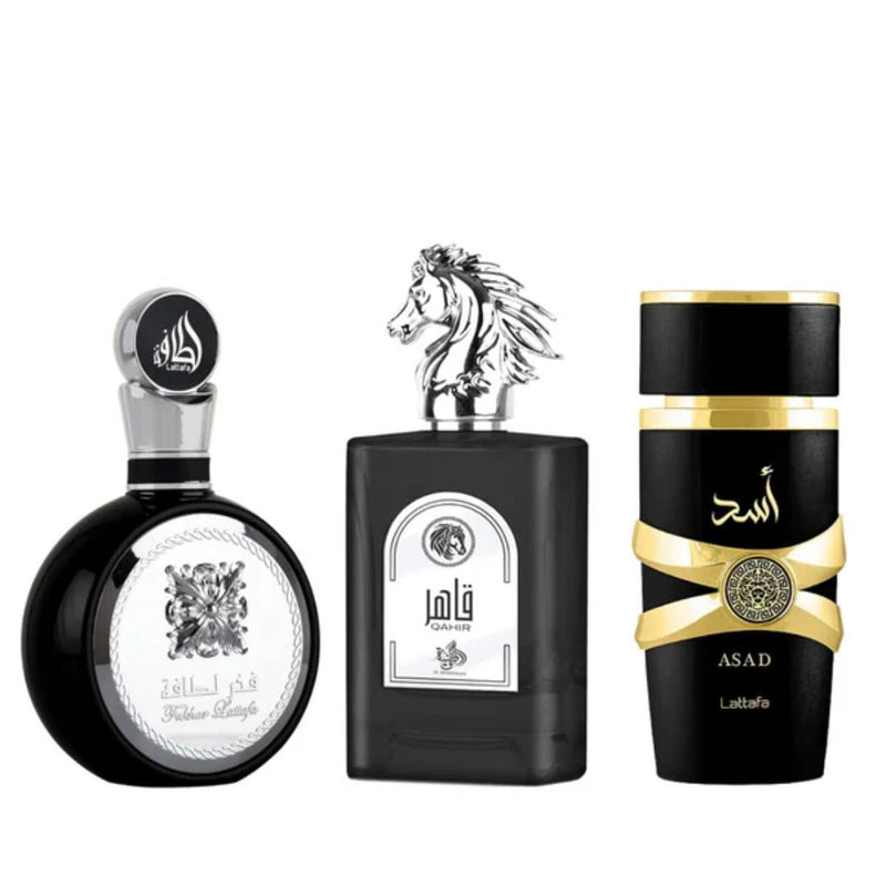 PROMOÇÃO COMPRE 1 LEVE 3 - Lattafa Fakhar, AL WATANIAH EQAAB e Assad Lattafa - Oferta De Natal - 100ml cada