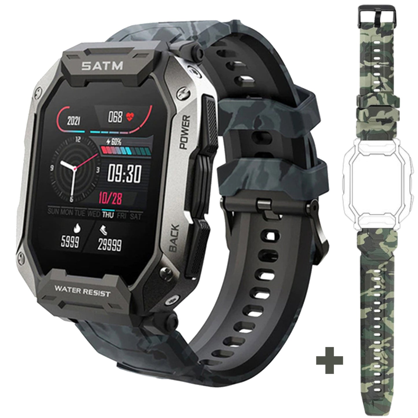SmartWatch Esportivo - ELITE MILITAR PRO®️ + Pulseira Camuflada