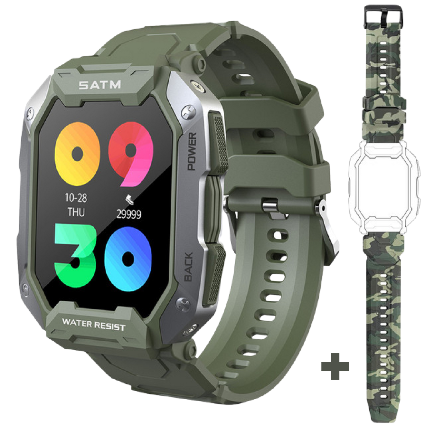 SmartWatch Esportivo - ELITE MILITAR PRO®️ + Pulseira Camuflada