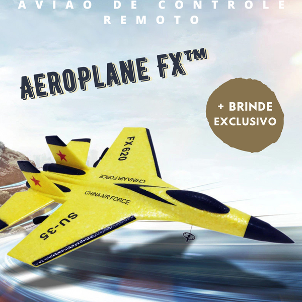 Avião de Controle Remoto AeroPlane FX™ + BRINDE EXCLUSIVO - Esquenta Black  Friday 60 Off