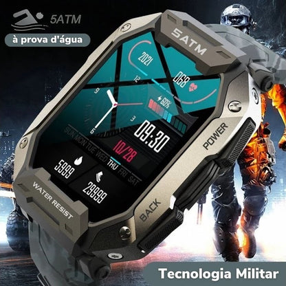 SmartWatch Esportivo - ELITE MILITAR PRO®️ + Brinde Pulseira Camuflada